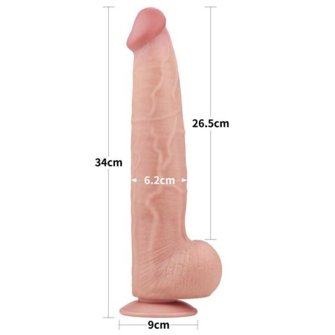 13.5'' King Sized Sliding Skin Dual Layer Dong 13.5'' King Sized Sliding Skin Dual Layer Dong