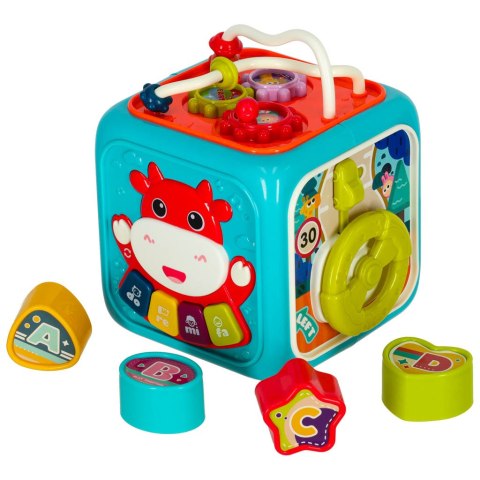 KOSTKA EDUKACYJNA SORTER 6W1 NIEBIESKA KOSTKA EDUKACYJNA SORTER 6W1 NIEBIESKA