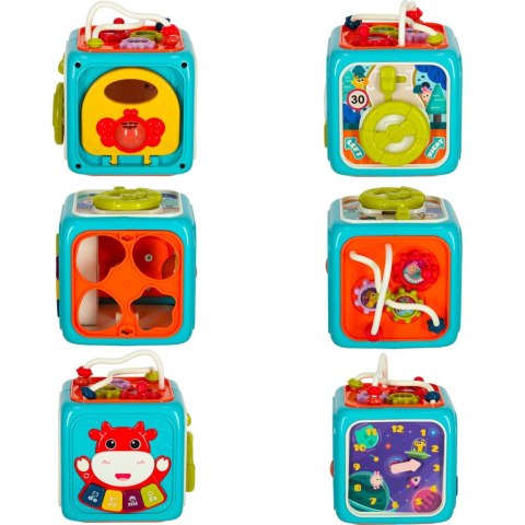 KOSTKA EDUKACYJNA SORTER 6W1 NIEBIESKA KOSTKA EDUKACYJNA SORTER 6W1 NIEBIESKA