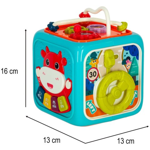 KOSTKA EDUKACYJNA SORTER 6W1 NIEBIESKA KOSTKA EDUKACYJNA SORTER 6W1 NIEBIESKA
