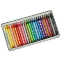 KREDKI W METALOWYM PUDEŁKU 24 KOLORY + TEMPERÓWKA BAMBINO