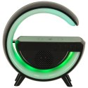 LAMPKA RGB ŁADOWARKA INDUKCYJNA RADIO CZARNA