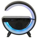 LAMPKA RGB ŁADOWARKA INDUKCYJNA RADIO CZARNA