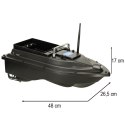 ŁÓDKA ZANĘTOWA ZDALNIE STEROWANA ŁÓDŹ D16B GPS 2 KG 12 000 MAH 500M