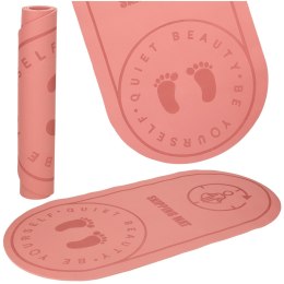 MATA FITNESS DO ĆWICZEŃ JOGI SKAKANIA NA SKAKANCE WYGŁUSZAJĄCA ANTYPOŚLIZGOWA 125X61.5X0,6 CM RÓŻOWA