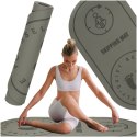 MATA FITNESS DO ĆWICZEŃ JOGI SKAKANIA NA SKAKANCE WYGŁUSZAJĄCA ANTYPOŚLIZGOWA 125X61,5X0,6 CM SZARA