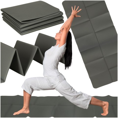 MATA FITNESS DO ĆWICZEŃ JOGI SKŁADANA 179X61X0,4 CM SZARA MATA FITNESS DO ĆWICZEŃ JOGI SKŁADANA 179X61X0,4 CM SZARA