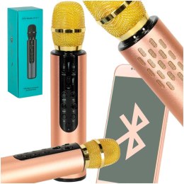 MIKROFON BEZPRZEWODOWY DO KARAOKE BLUETOOTH ZŁOTY