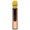 MIKROFON BEZPRZEWODOWY DO KARAOKE BLUETOOTH ZŁOTY