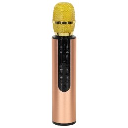 MIKROFON BEZPRZEWODOWY DO KARAOKE BLUETOOTH ZŁOTY