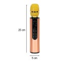 MIKROFON BEZPRZEWODOWY DO KARAOKE BLUETOOTH ZŁOTY