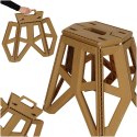 TABORET SKŁADANY KRZESEŁKO TURYSTYCZNE KEMPINGOWE PRZENOŚNE 40 CM BEŻOWY