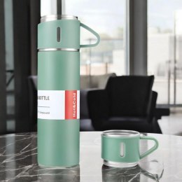 ZESTAW TERMOS Z 3 KUBKAMI ZAPAKOWANY NA PREZENT, 500 ML ZIELONY BD24ZIE