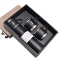 ZESTAW TERMOS Z 3 KUBKAMI ZAPAKOWANY NA PREZENT, 500ML CZARNY BD24CZ