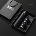 ZESTAW TERMOS Z 3 KUBKAMI ZAPAKOWANY NA PREZENT, 500ML CZARNY BD24CZ