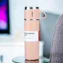 ZESTAW TERMOS Z 3 KUBKAMI ZAPAKOWANY NA PREZENT, 500ML RÓŻOWY BD24R