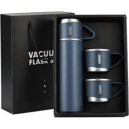ZESTAW TERMOS Z 3 KUBKAMI ZAPAKOWANY NA PREZENT, 500ML GRANATOWY BD24GRAN