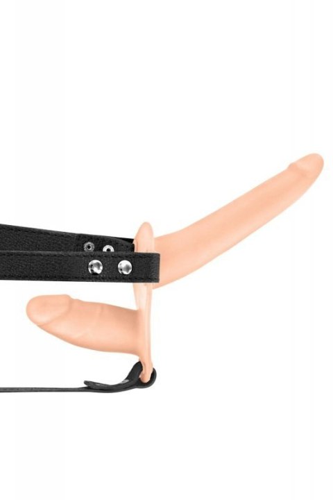 DOUBLE STRAP-ON VIBRATING FLESH STRAP-ON DILDO DOUBLE STRAP-ON VIBRATING FLESH STRAP-ON DILDO