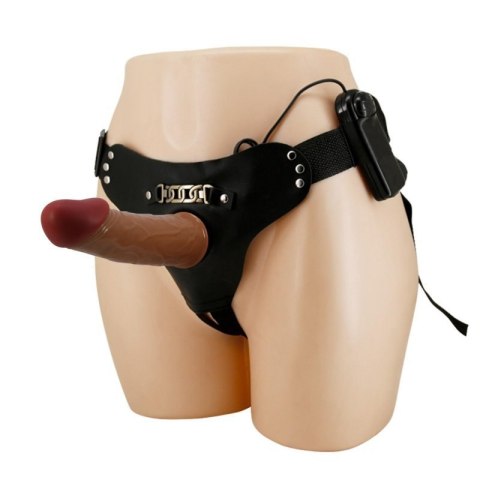 PRETTY LOVE - HARNESS BRIEFS Starks Universal Strap-On Harness 6,9'' Vibration Dildo Light Brown PRETTY LOVE - HARNESS BRIEFS Starks Universal Strap-On Harness 6,9'' Vibration Dildo Light Brown