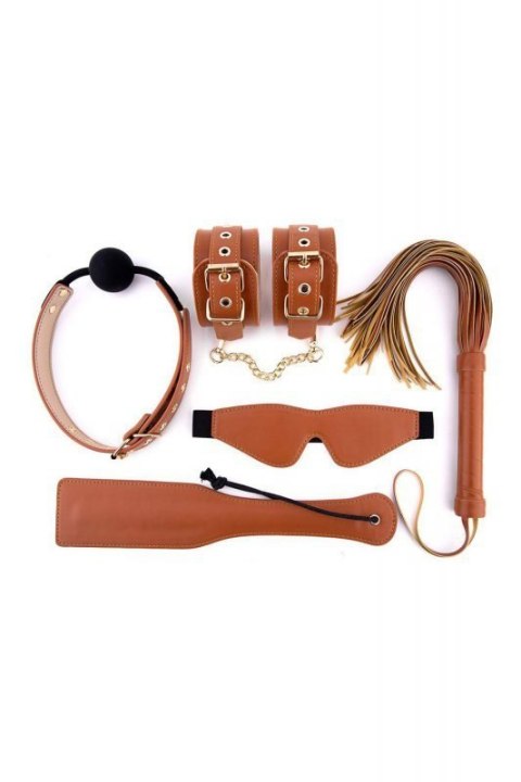 BLAZE ELITE BDSM SET COGNAC VEGAN LEATHER BLAZE ELITE BDSM SET COGNAC VEGAN LEATHER