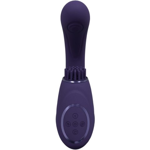 Gen - Rechargeable Triple Action G-Spot Vibrator with Pulse Wave and Vibrating Bristles - Purple Gen - Rechargeable Triple Action G-Spot Vibrator with Pulse Wave and Vibrating Bristles - Purple