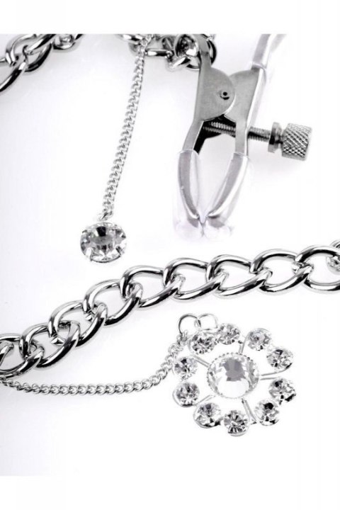 FETISH FANTASY SERIES CRYSTAL NIPPLE CLAMPS SILVER FETISH FANTASY SERIES CRYSTAL NIPPLE CLAMPS SILVER