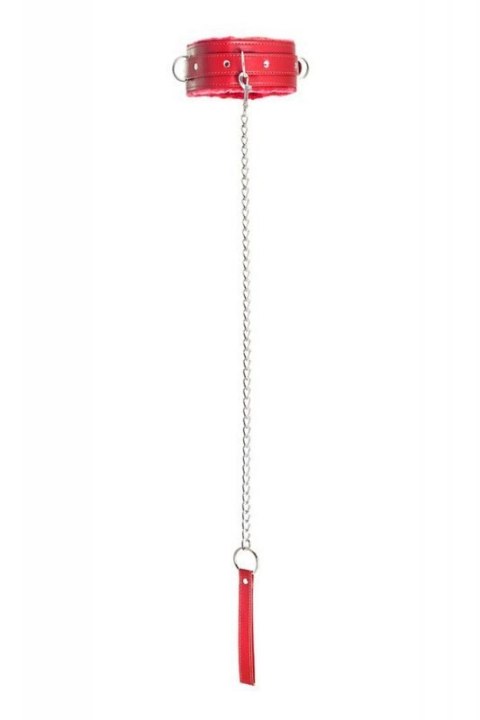 Anonymo collar, PU leather, red Anonymo collar, PU leather, red