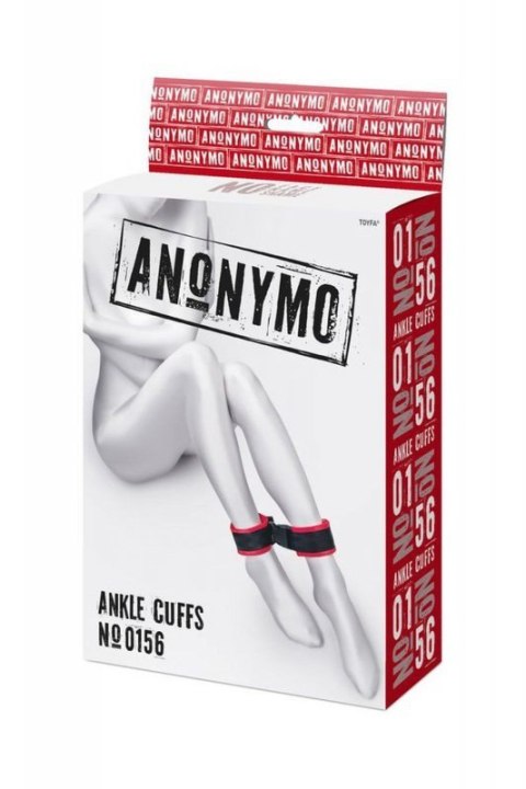 Anonymo handcuffs, velour, red, 29 cm Anonymo handcuffs, velour, red, 29 cm