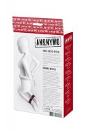 Anonymo handcuffs, velour, red, 29 cm