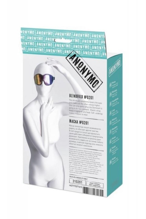 Anonymo mask, PVC, print, 27.5 cm Anonymo mask, PVC, print, 27.5 cm