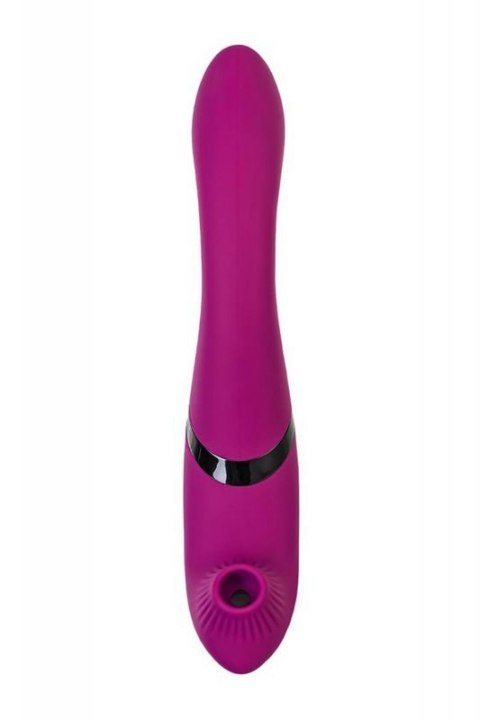 JOS Vibrator with clitoral stimulator JOS Spin, silicone, purple, 23 cm JOS Vibrator with clitoral stimulator JOS Spin, silicone, purple, 23 cm