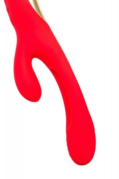 JOS Vibrator with clitoral stimulator Patti with moving tongue, silicone, red, 24 cm JOS Vibrator with clitoral stimulator Patti with moving tongue, silicone, red, 24 cm