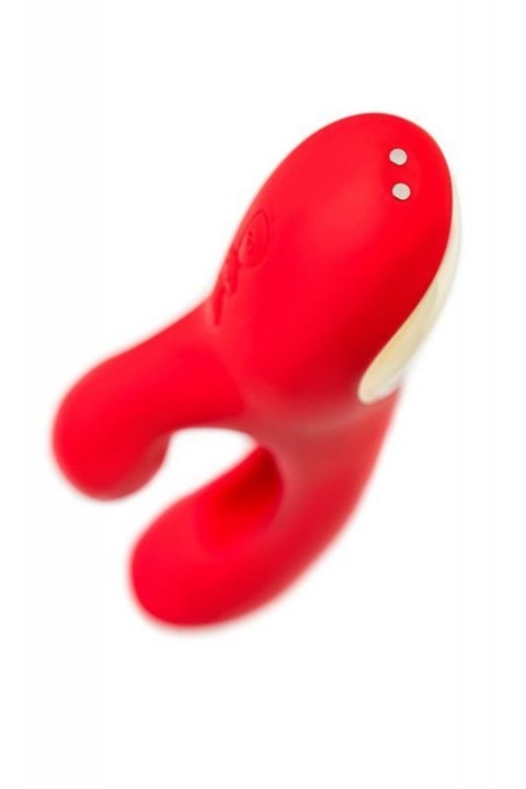 JOS Vibrator with clitoral stimulator Patti with moving tongue, silicone, red, 24 cm JOS Vibrator with clitoral stimulator Patti with moving tongue, silicone, red, 24 cm