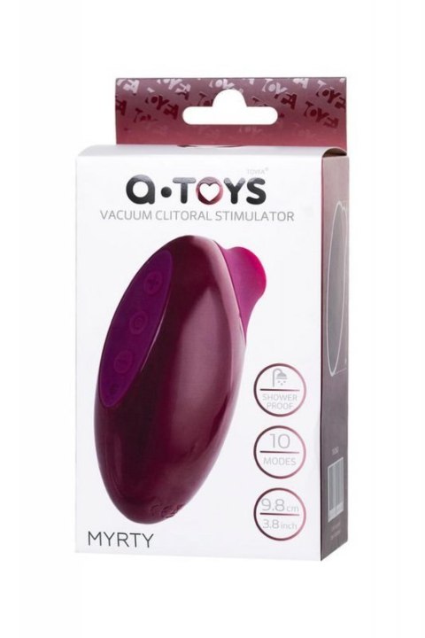 TOYFA A-Toys Myrty Clitoral Vacuum Stimulator, burgundy, 9.8 cm TOYFA A-Toys Myrty Clitoral Vacuum Stimulator, burgundy, 9.8 cm