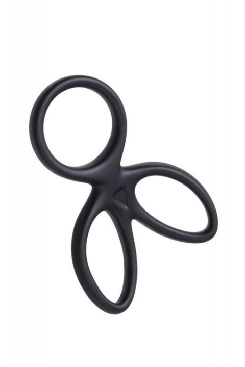 A-TOYS Triple penis ring KRAKEN, silicone, black, 10 cm A-TOYS Triple penis ring KRAKEN, silicone, black, 10 cm