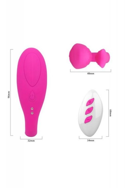 A-TOYS Vibrator for couples Dolphy, silicone, pink, 9.6 cm A-TOYS Vibrator for couples Dolphy, silicone, pink, 9.6 cm