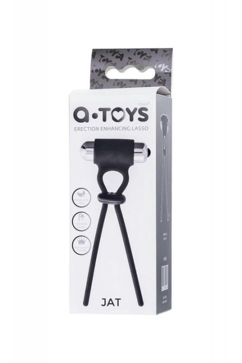 A-Toys Erection enhancing lasso Jat , black, silicone, 14cm A-Toys Erection enhancing lasso Jat , black, silicone, 14cm