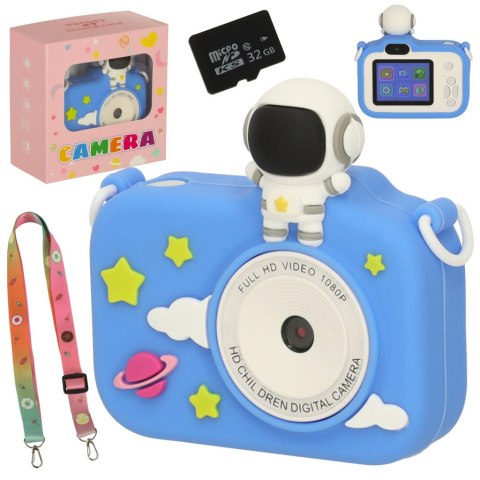 APARAT CYFROWY DLA DZIECI + KARTA 32GB NIEBIESKI ASTRONAUTA APARAT CYFROWY DLA DZIECI + KARTA 32GB NIEBIESKI ASTRONAUTA
