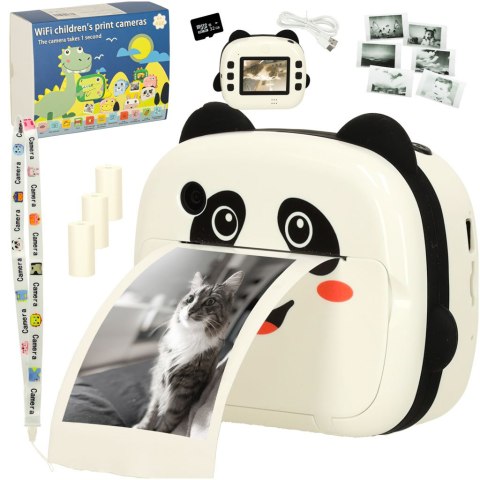 APARAT FOTOGRAFICZNY NATYCHMIASTOWY DRUKARKA TERMICZNA + WKŁADY KARTA 32GB PANDA
