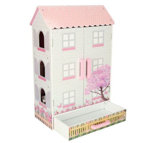DOMEK DLA LALEK DREWNIANY LULILO PAPILIO RÓŻOWY 80CM DOMEK DLA LALEK DREWNIANY LULILO PAPILIO RÓŻOWY 80CM