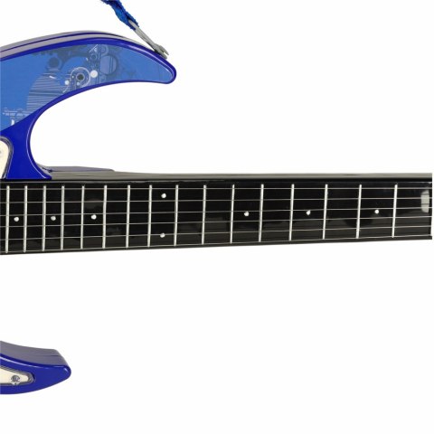 GITARA ELEKTRYCZNA ROCKOWA Z WZMACNIACZEM MIKROFONEM DLA DZIECI NIEBIESKA GITARA ELEKTRYCZNA ROCKOWA Z WZMACNIACZEM MIKROFONEM DLA DZIECI NIEBIESKA