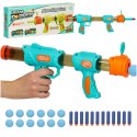 PISTOLET NA KULKI KARABIN NA PIANKOWE NABOJE SOLIDNY DLA DZIECI GRA 2W1 NIEBIESKI