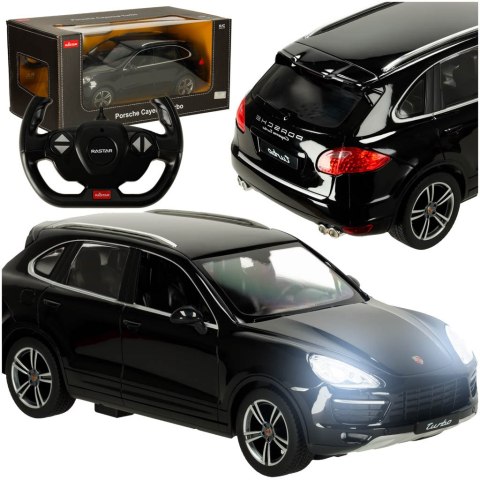 SAMOCHÓD ZDALNIE STEROWANY RASTAR 42900 PORSCHE CAYENNE TURBO 1:14 CZARNY SAMOCHÓD ZDALNIE STEROWANY RASTAR 42900 PORSCHE CAYENNE TURBO 1:14 CZARNY