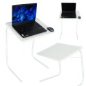 STOLIK BOCZNY POD LAPTOPA SKŁADANY 52X40 CM BIAŁY