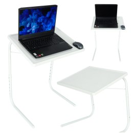 STOLIK BOCZNY POD LAPTOPA SKŁADANY 52X40 CM BIAŁY