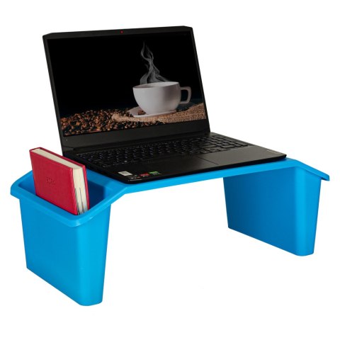 STOLIK POD LAPTOPA Z ORGANIZEREM NIEBIESKI STOLIK POD LAPTOPA Z ORGANIZEREM NIEBIESKI