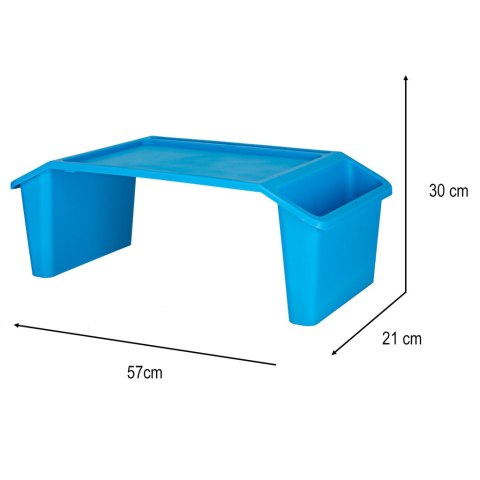STOLIK POD LAPTOPA Z ORGANIZEREM NIEBIESKI STOLIK POD LAPTOPA Z ORGANIZEREM NIEBIESKI