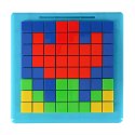 UKŁADANKA KREATYWNA LOGICZNA KLOCKI PUZZLE MOZAIKA 175 ELEMENTÓW