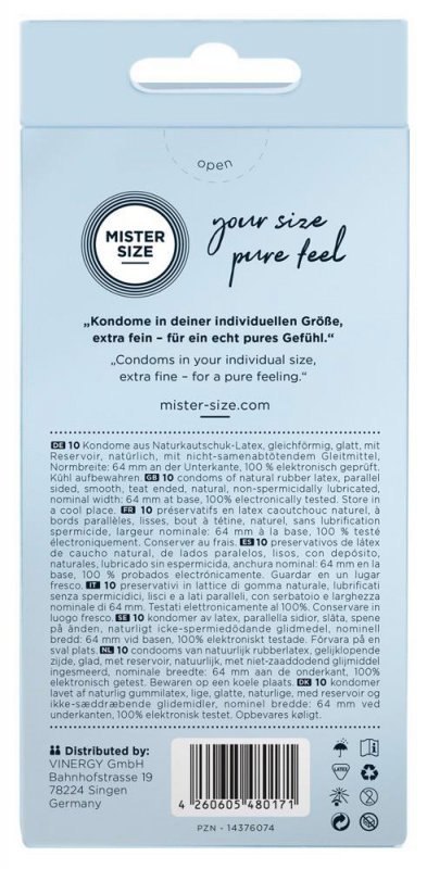 Mister Size 64mm pack of 10 Mister Size 64mm pack of 10