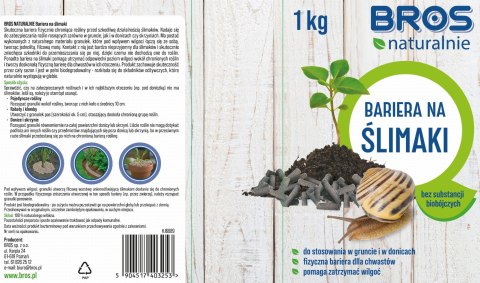 BROS NATURALNIE - bariera na ślimaki 1 kg BROS NATURALNIE - bariera na ślimaki 1 kg
